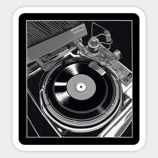 Turntable - Vintage Audio LP Vinyl Record Player Gift Sticker